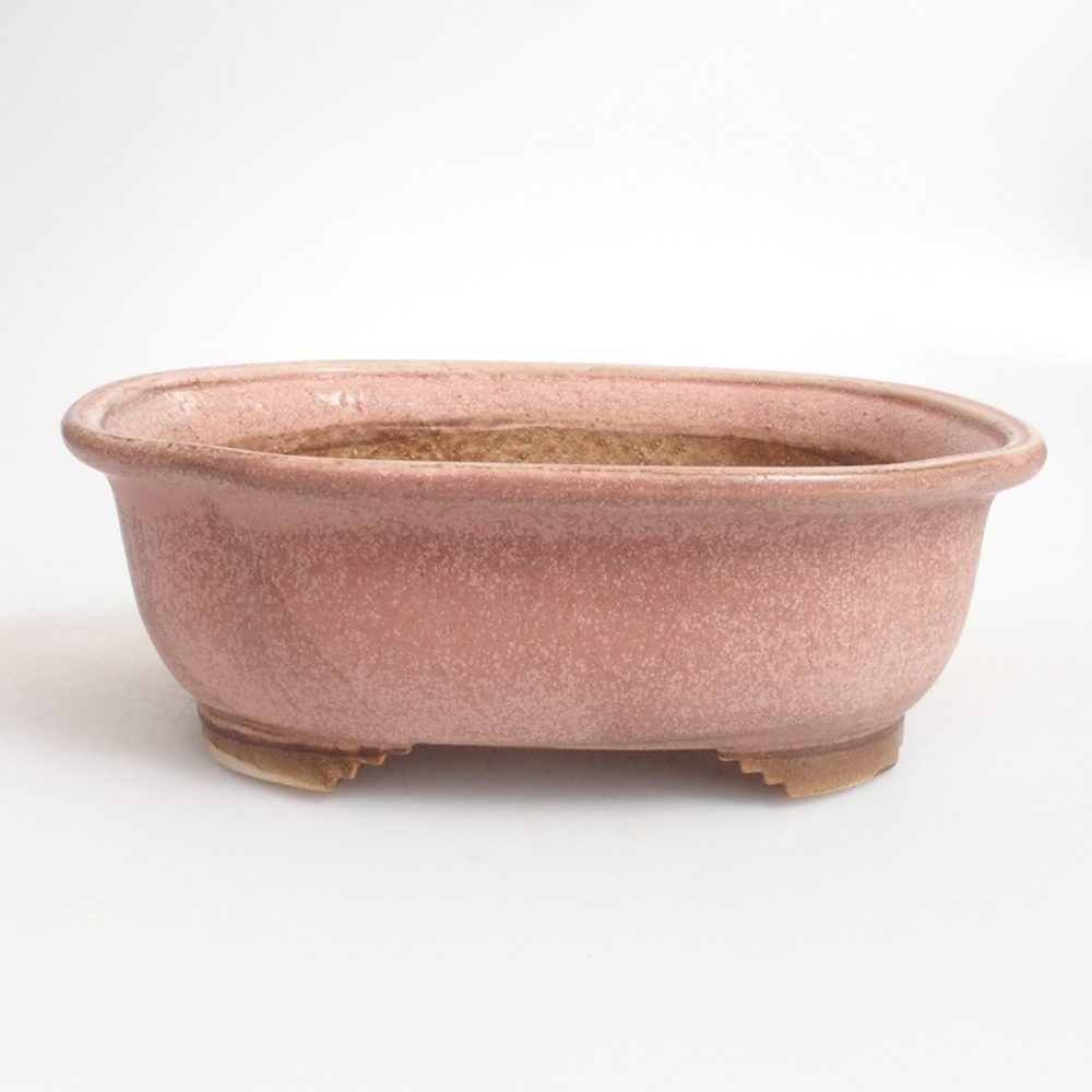 Keramická bonsai miska 11,5 x 16 x 6,5 cm, farba ružová