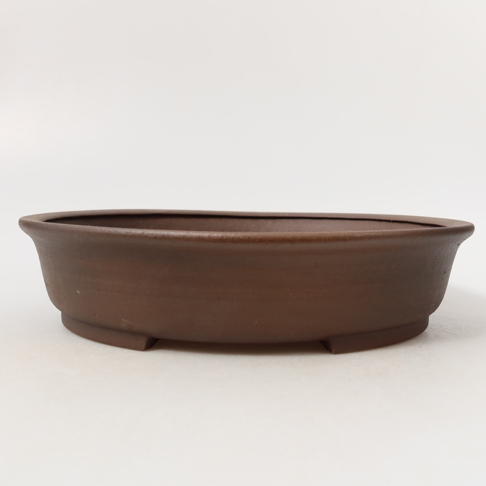 Keramická miska na bonsaje 21 x 19 x 5 cm, farba hnedá