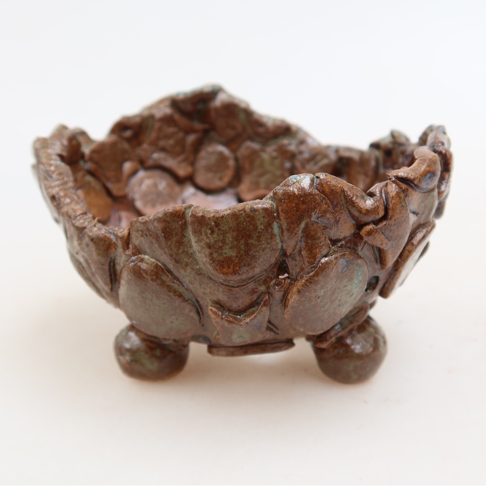 Keramická škrupina  9 x 8 x 5 cm, farba hnedozelená