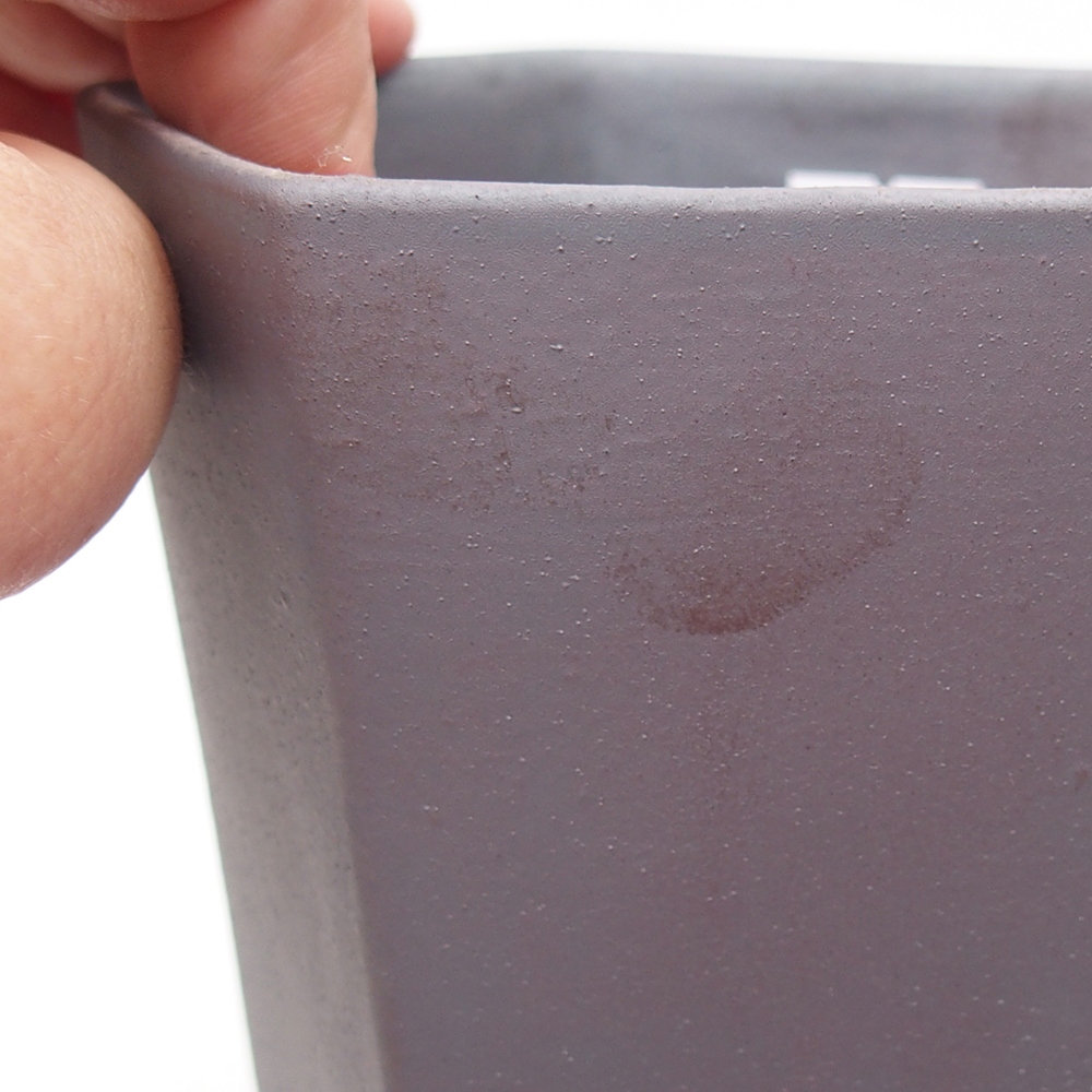 Keramická bonsajová miska 13 x 11,5 x 17 cm, farba kovu