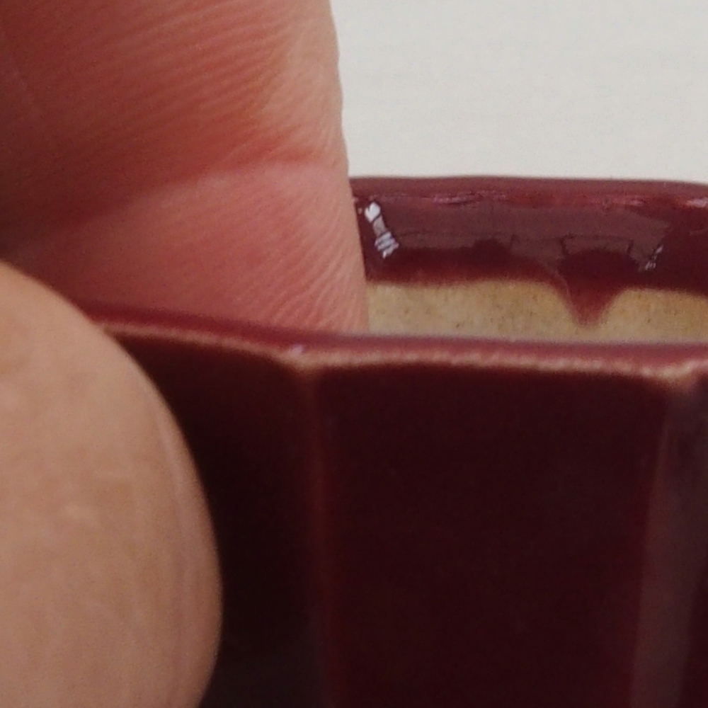 Mini bonsai miska 5 x 5 x 3 cm, farba vínová