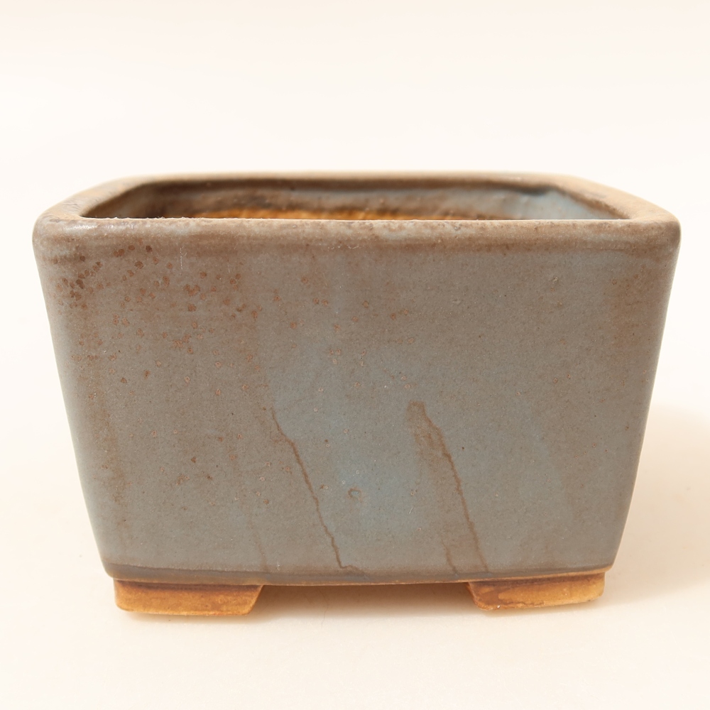 Keramická miska na bonsai 10,5 x 10,5 x 7 cm, farba modrá