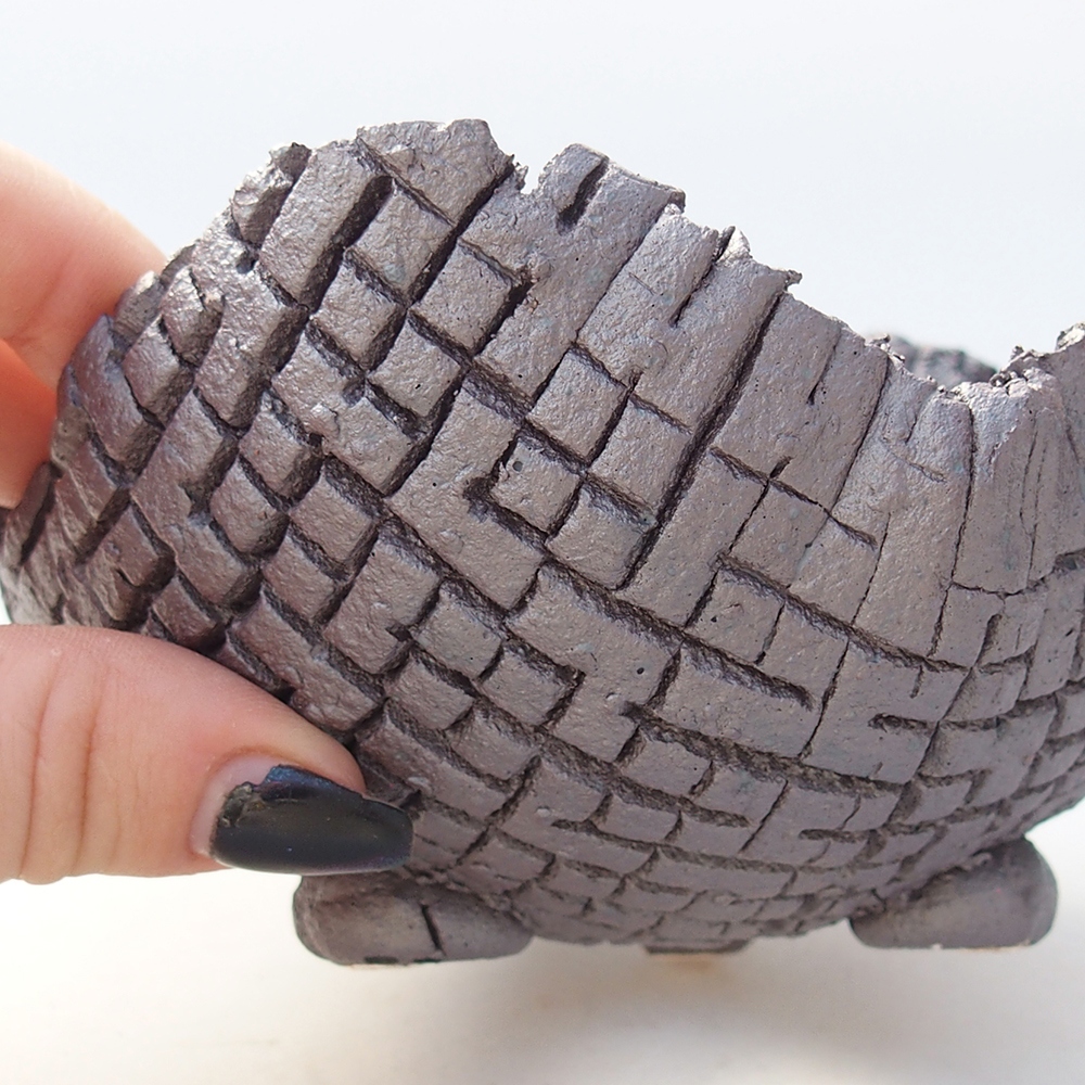 Keramická mušľa 13 x 12,5 x 7,5 cm , kovová farba