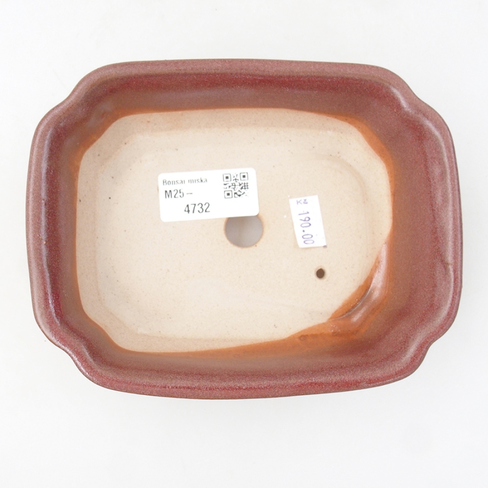 Keramická bonsai miska 16 x 12 x 5 cm, farba hnedá