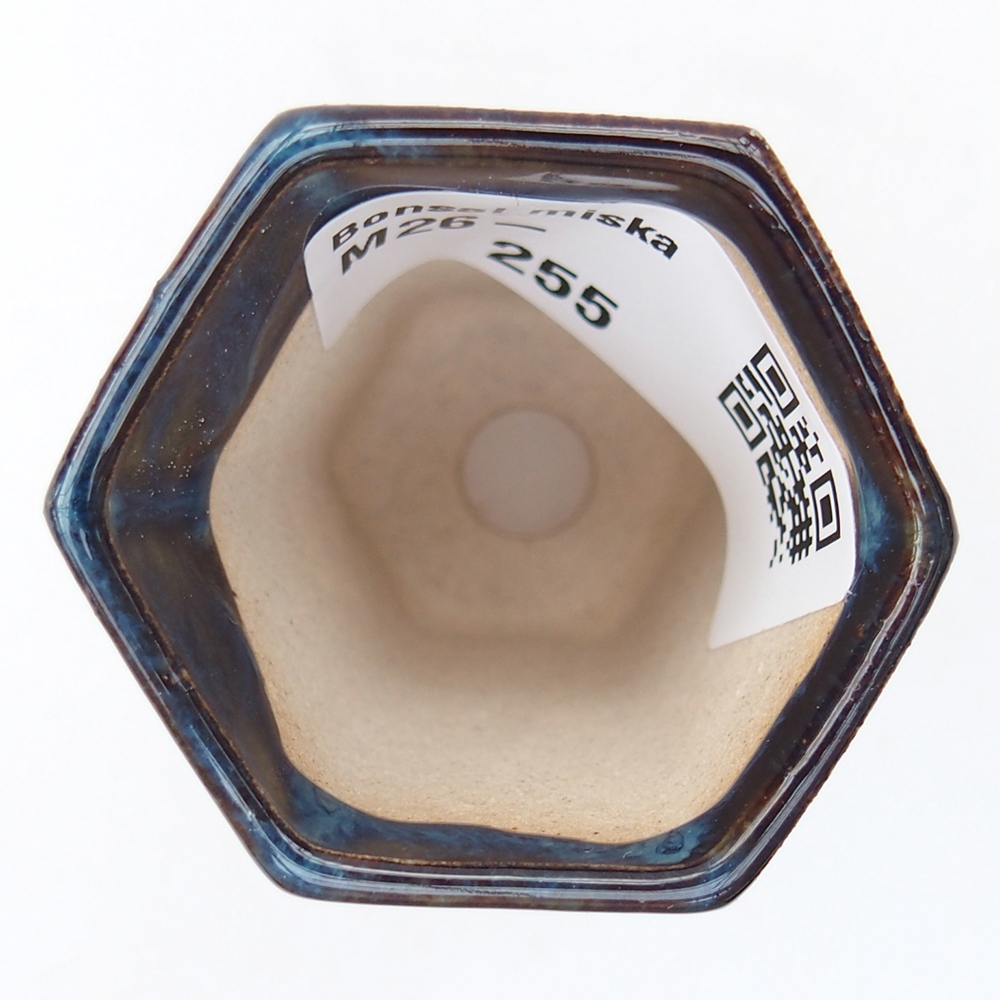 Mini bonsajová miska 4 x 3,5 x 5,5 cm, farba modrá