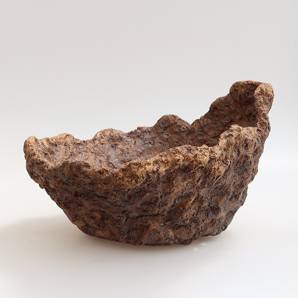 Keramická škrupina 23,5 x 20 x 16,5 cm, farba hnedá