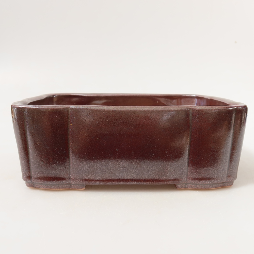 Keramická miska na bonsaje 20,5 x 17,5 x 7 cm, farba hnedá