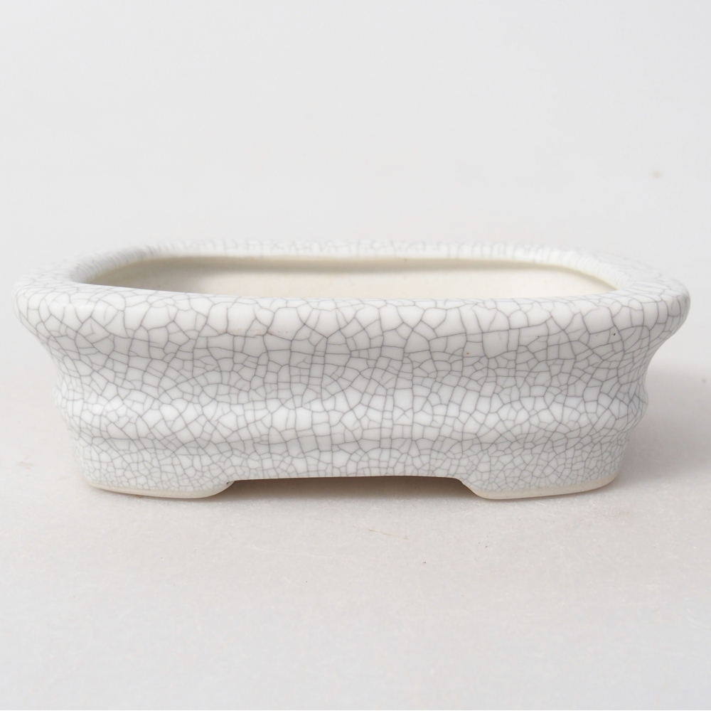 Keramická miska na bonsaje 11 x 11 x 7 cm, farba raku