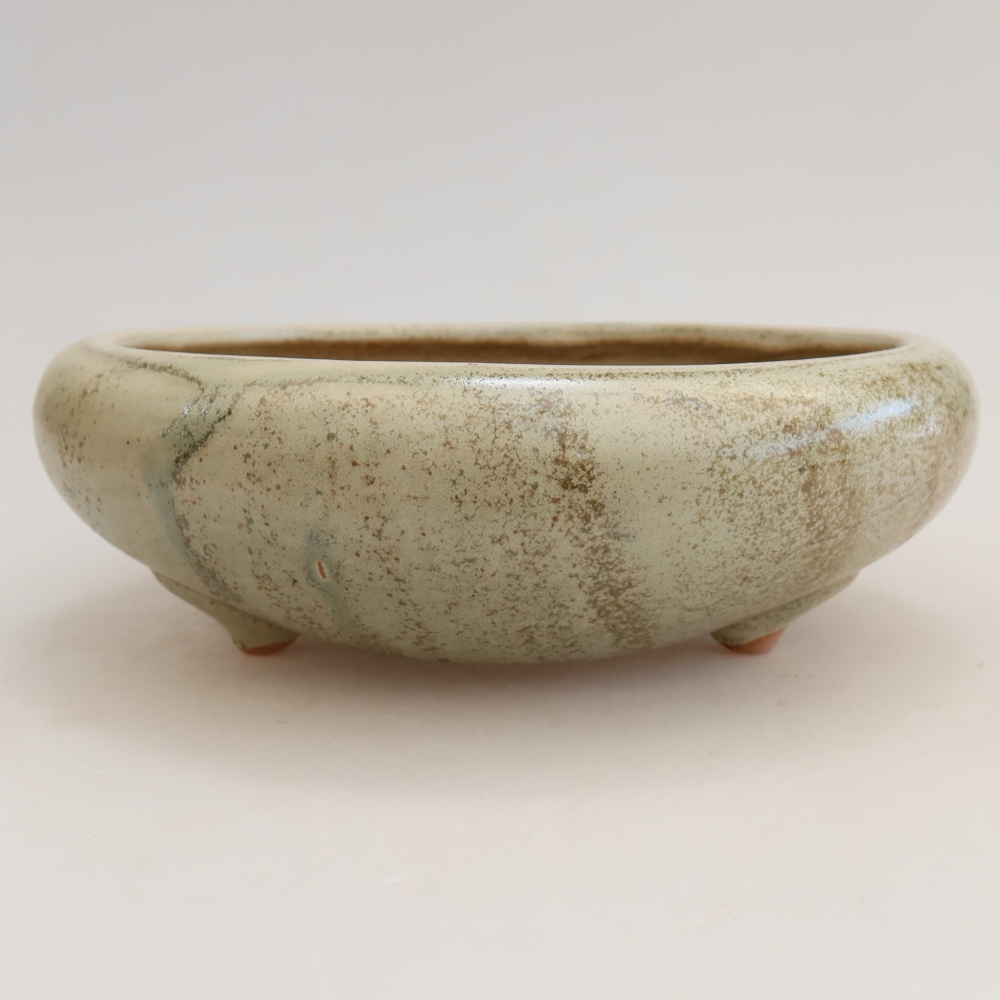 Keramická miska na bonsai 20,5 x 20,5 x 7 cm, farba zelená