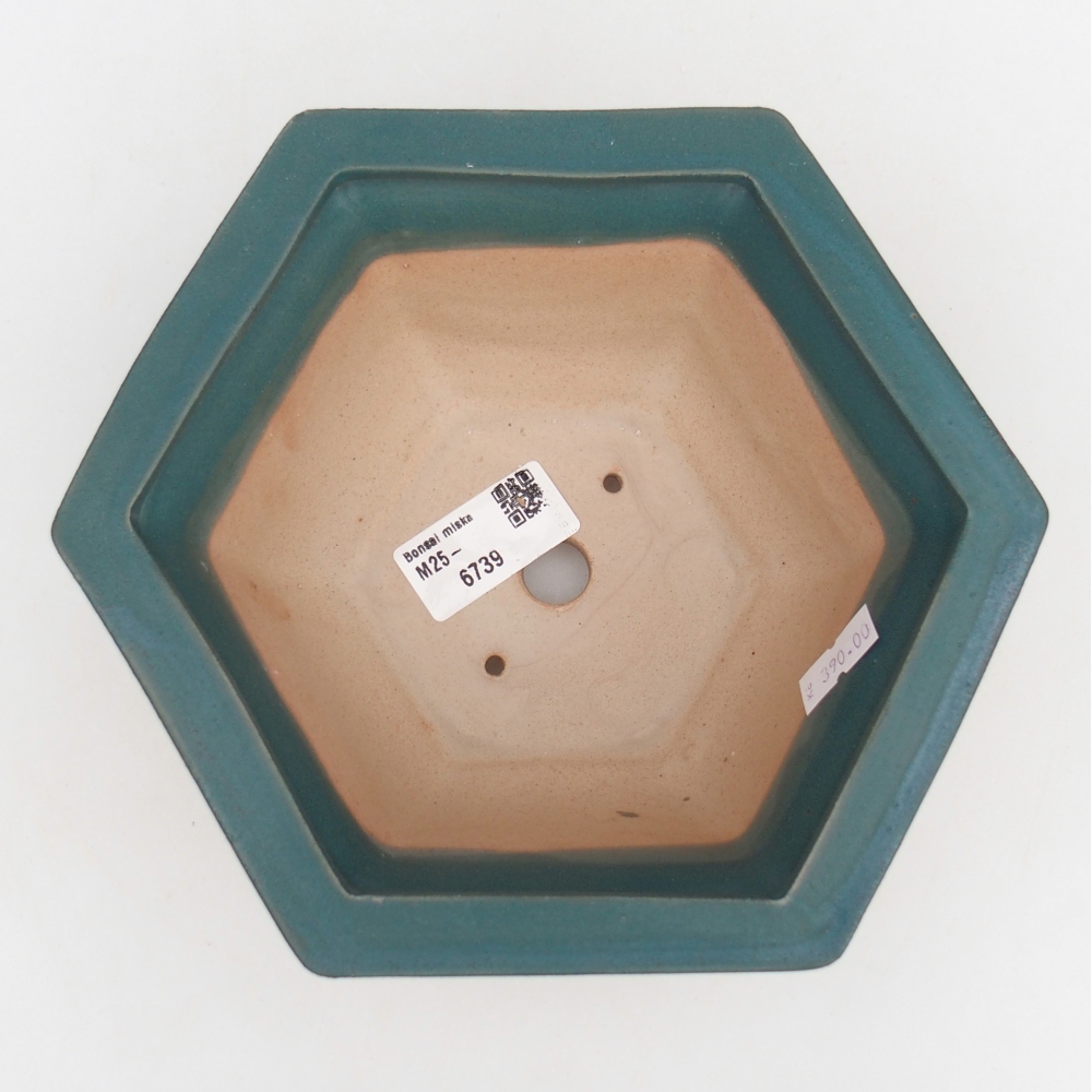 Keramická miska na bonsaje 18,5 x 16,5 x 9 cm, farba modrá