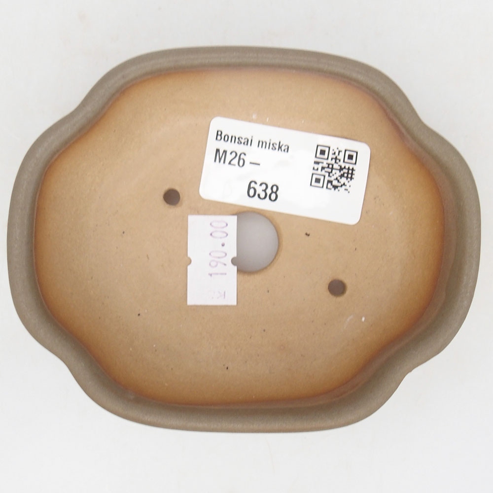Keramická miska na bonsaje 10,5 x 8,5 x 3,5 cm, hnedá