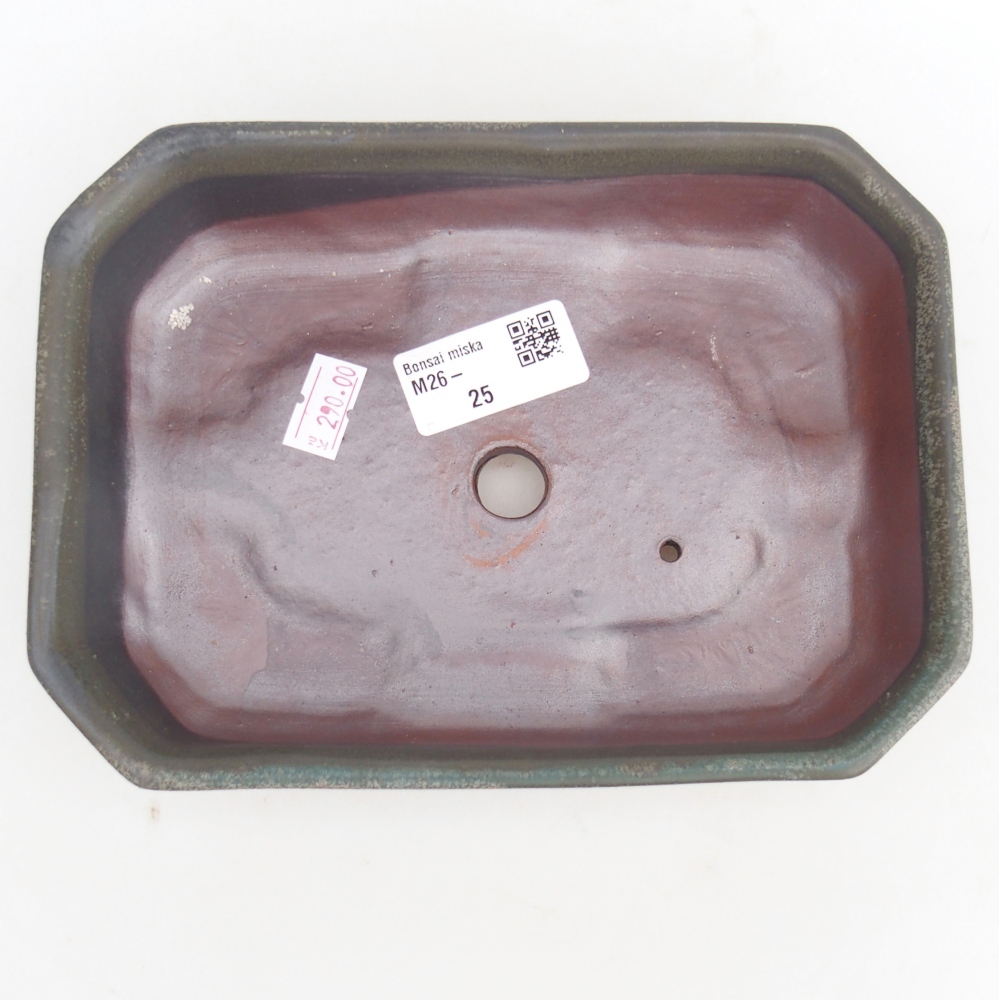 Keramická miska na bonsaje 18,5 x 13,5 x 4,5 cm, sivá