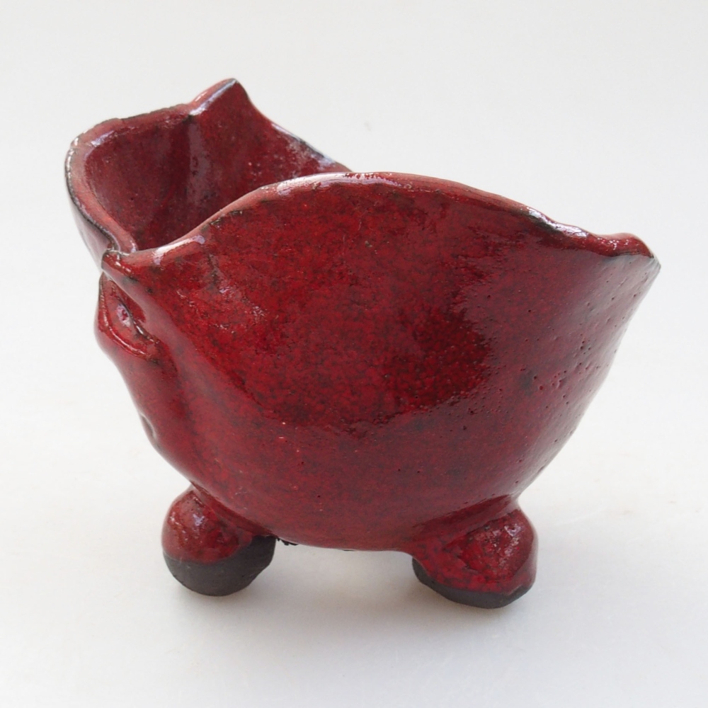Keramická Škrupina 8 x 8 x 7,5cm , farba červená