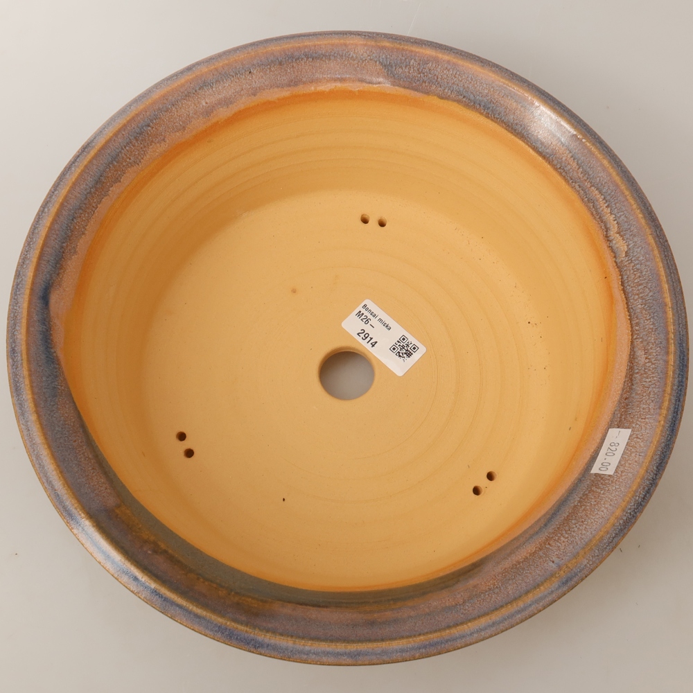 Keramická miska na bonsaje 28,5 × 28,5 × 9,5 cm, farba: modrá