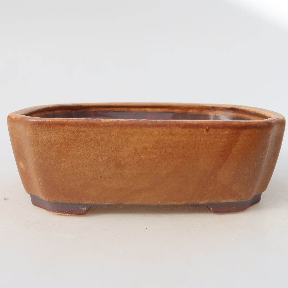 Keramická miska na bonsai 17,5 x 14,5 x 5 cm, farba hnedá