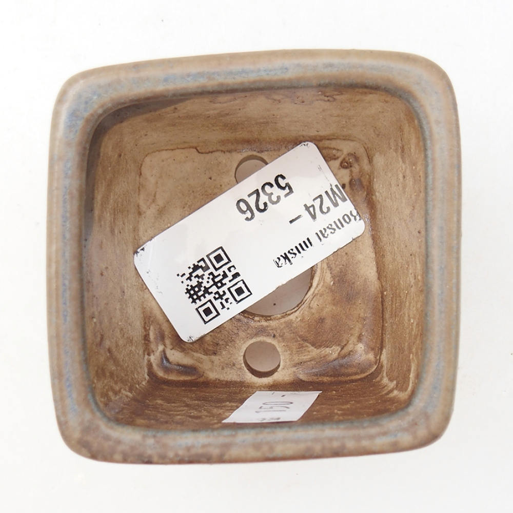 Keramická bonsai miska 6 x 6 x 4,5 cm, farba modra