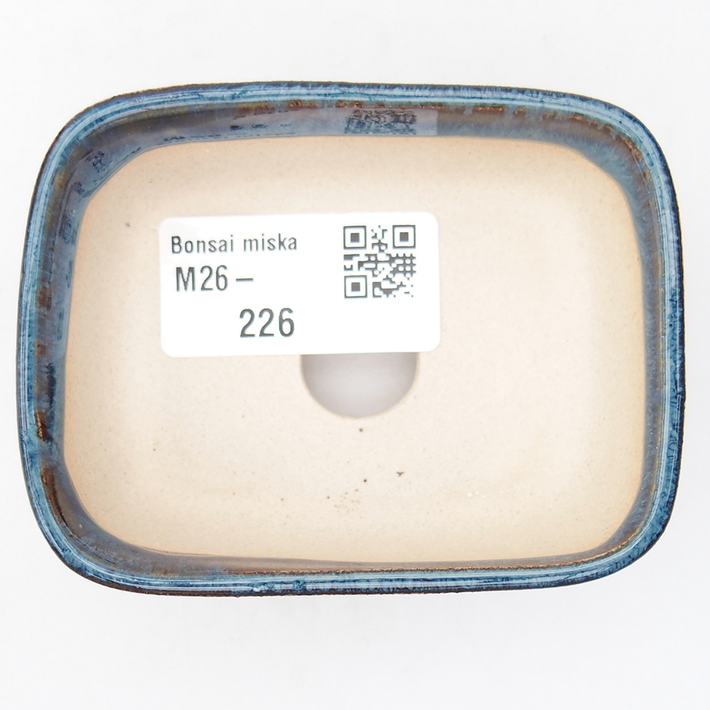Mini bonsajová miska 8 x 6,5 x 3 cm, farba modrá