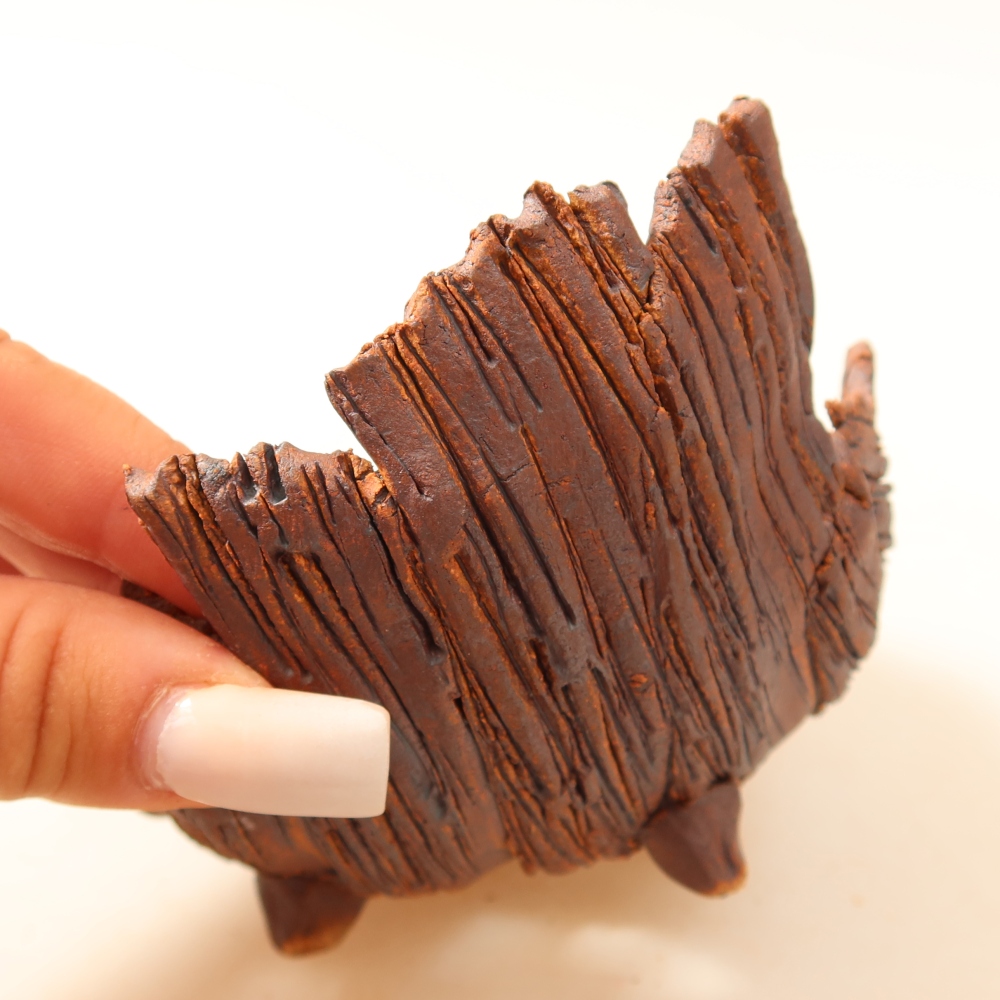 Keramická škrupina  14,5 x 11,5 x 7,5 cm, farba hnedá