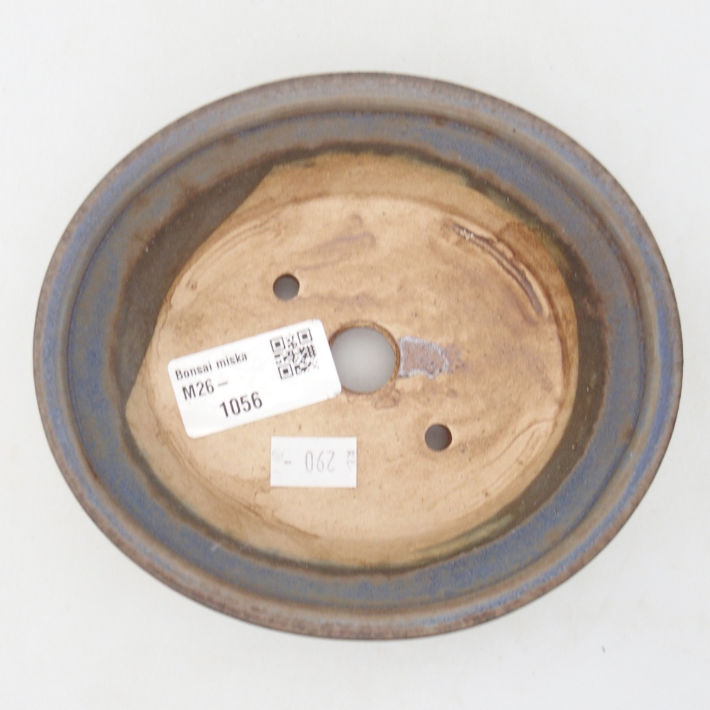 Keramická miska na bonsaje 14,5 x 12,5 x 4 cm, farba modrá