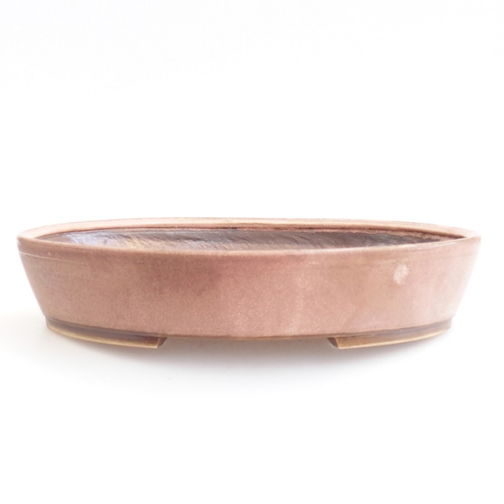 Keramická miska na bonsaje 31 x 26,5 x 6 cm, ružová