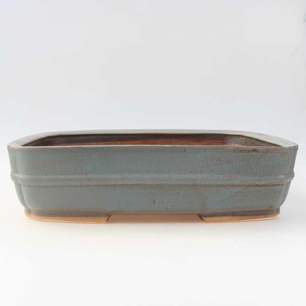 Keramická miska na bonsaje 29 x 23 x 7 cm, farba modrá
