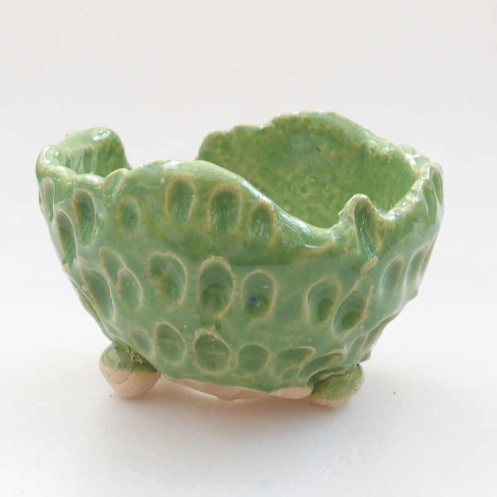 Keramická Škrupina 7 x 7 x 5 cm, farba zelená