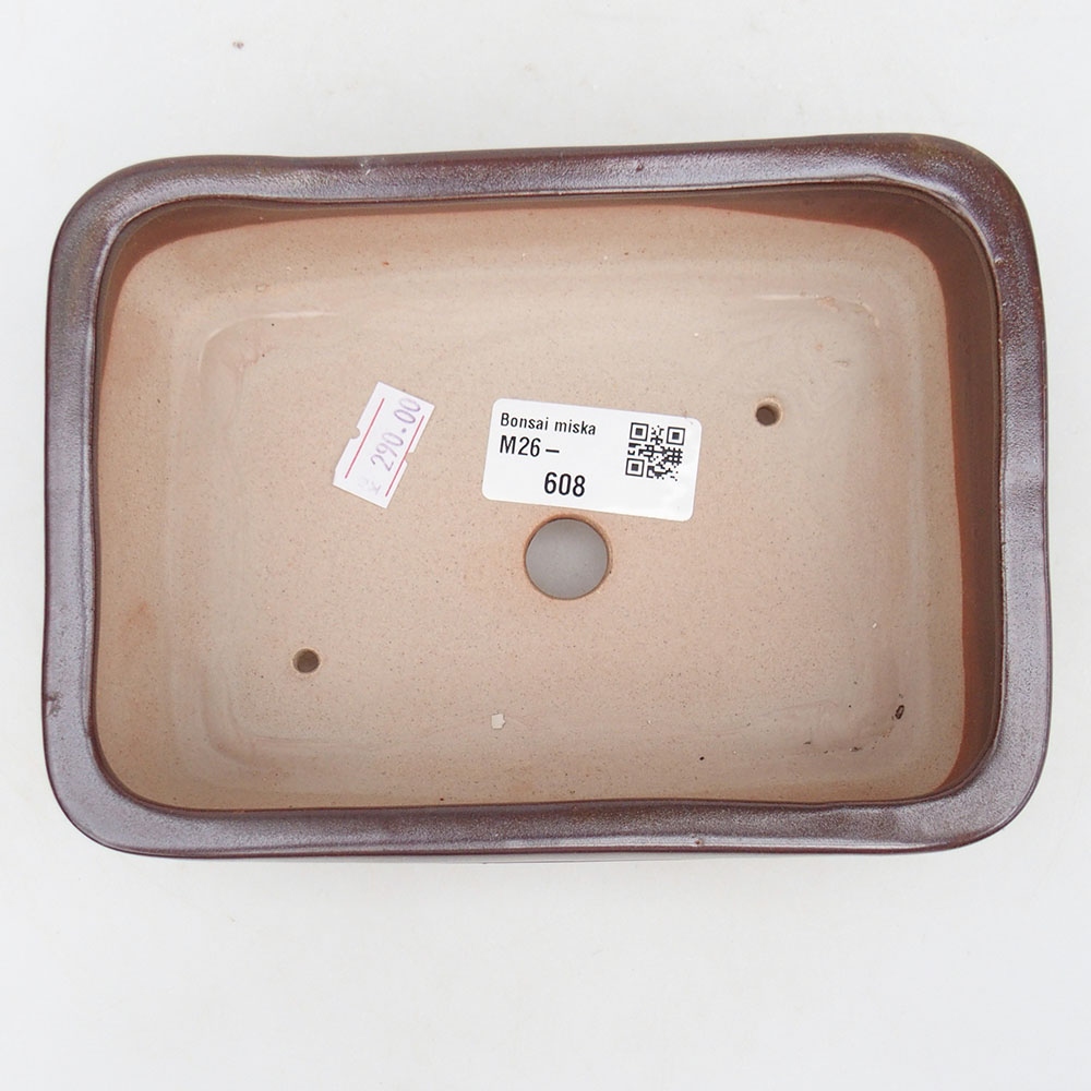 Keramická miska na bonsaje 17 x 12 x 5,5 cm, hnedá