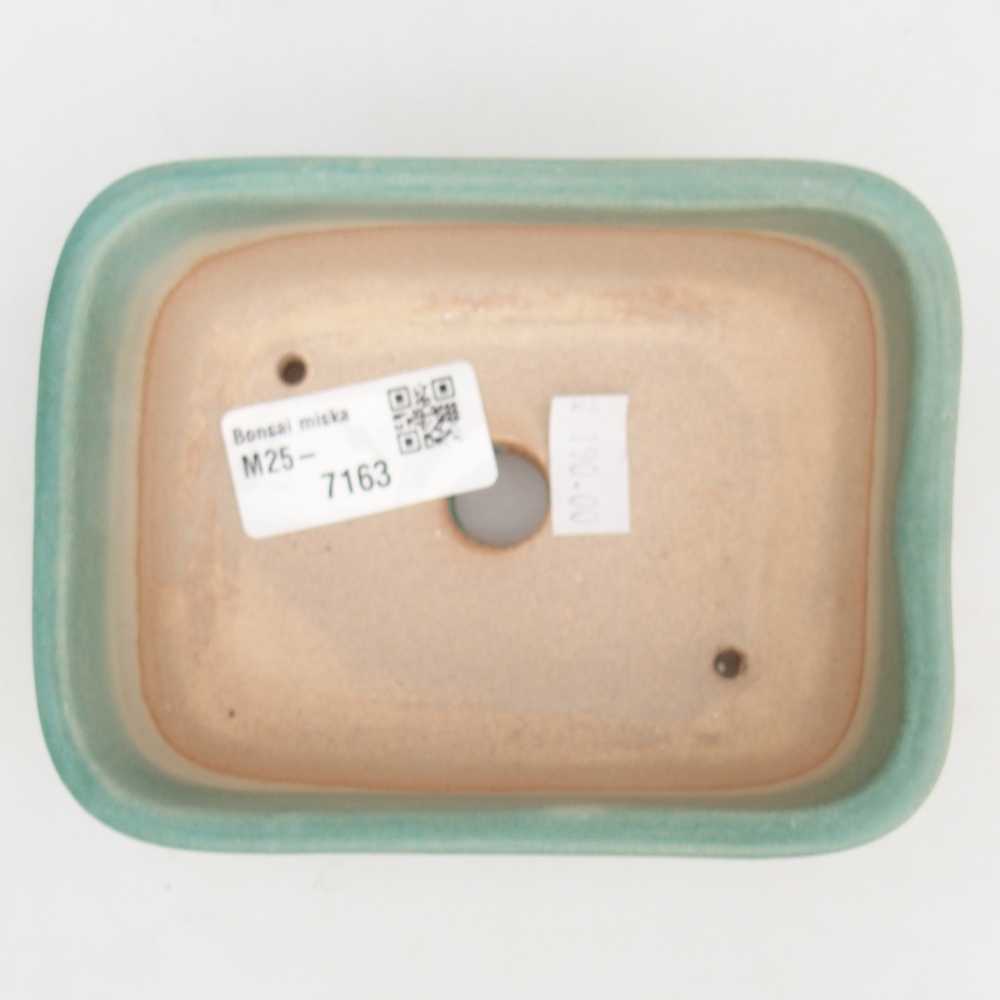 Keramická miska na bonsaje 12,5 x 10 x 5 cm, zelená