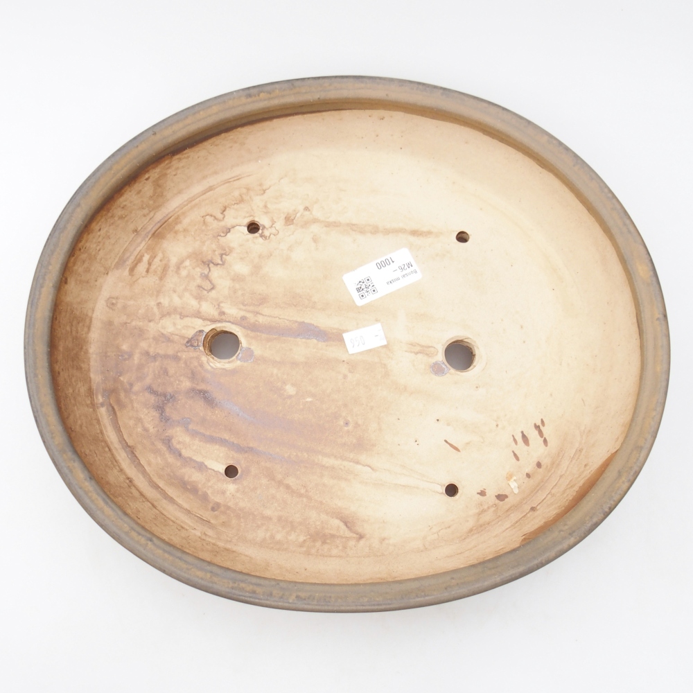 Keramická miska na bonsaje 31,5 x 27,5 x 6 cm, hnedá