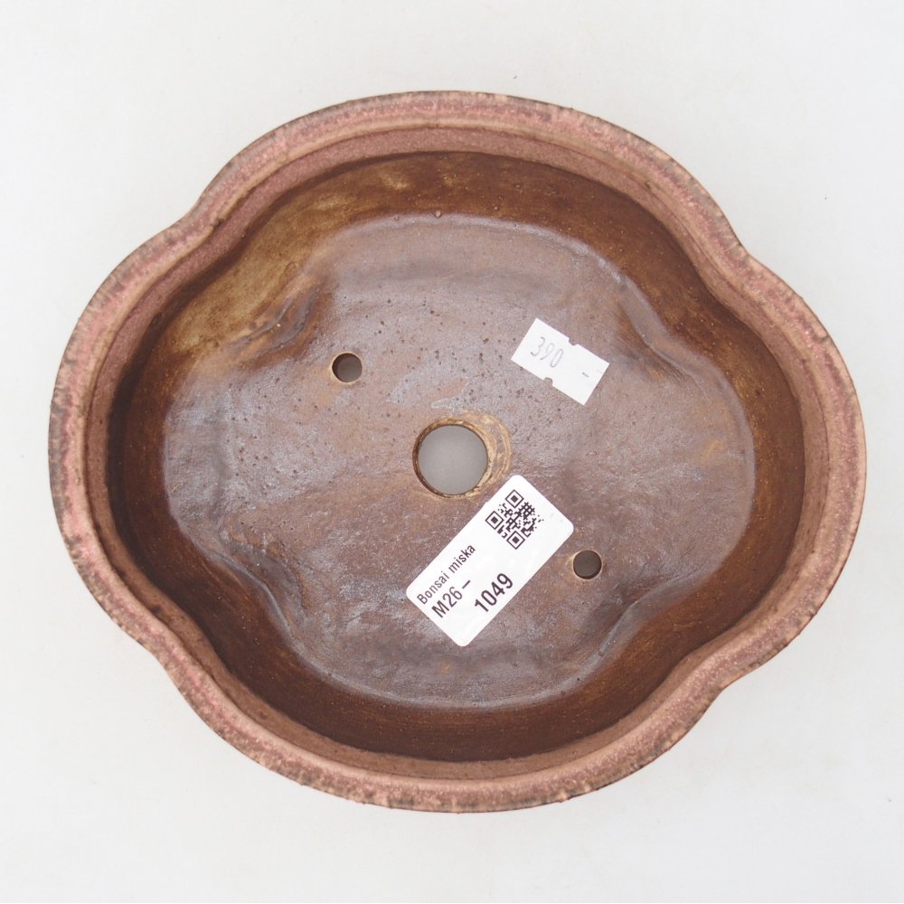 Keramická miska na bonsaje 17 x 15,5 x 5,5 cm, ružová