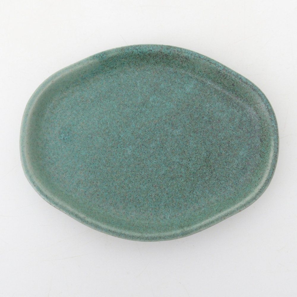Keramická podmiska H05 -11 x 8,5 x 1 cm - zelená