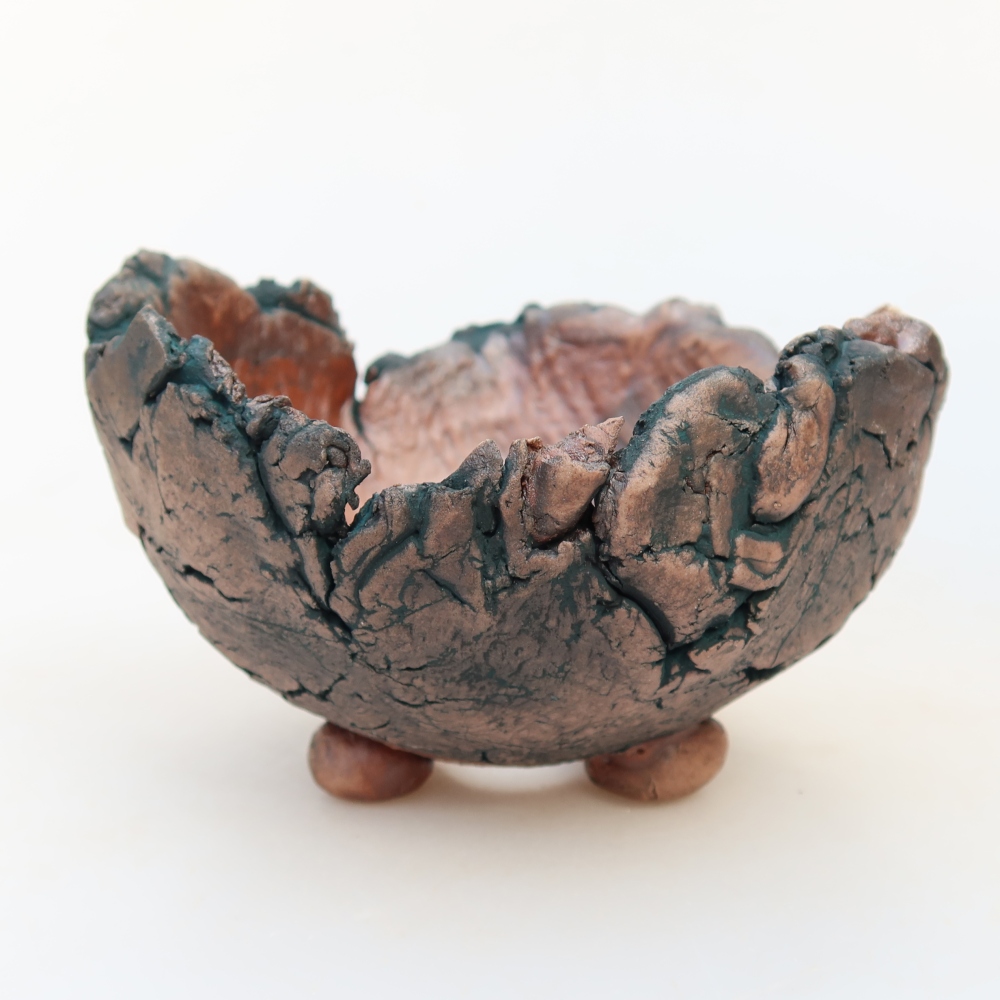 Keramická škrupina  10,5 x 11 x 7 cm, farba zelená