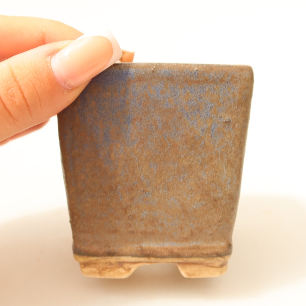 Keramická miska na bonsai 6,5 x 6,5 x 7 cm, farba modrá