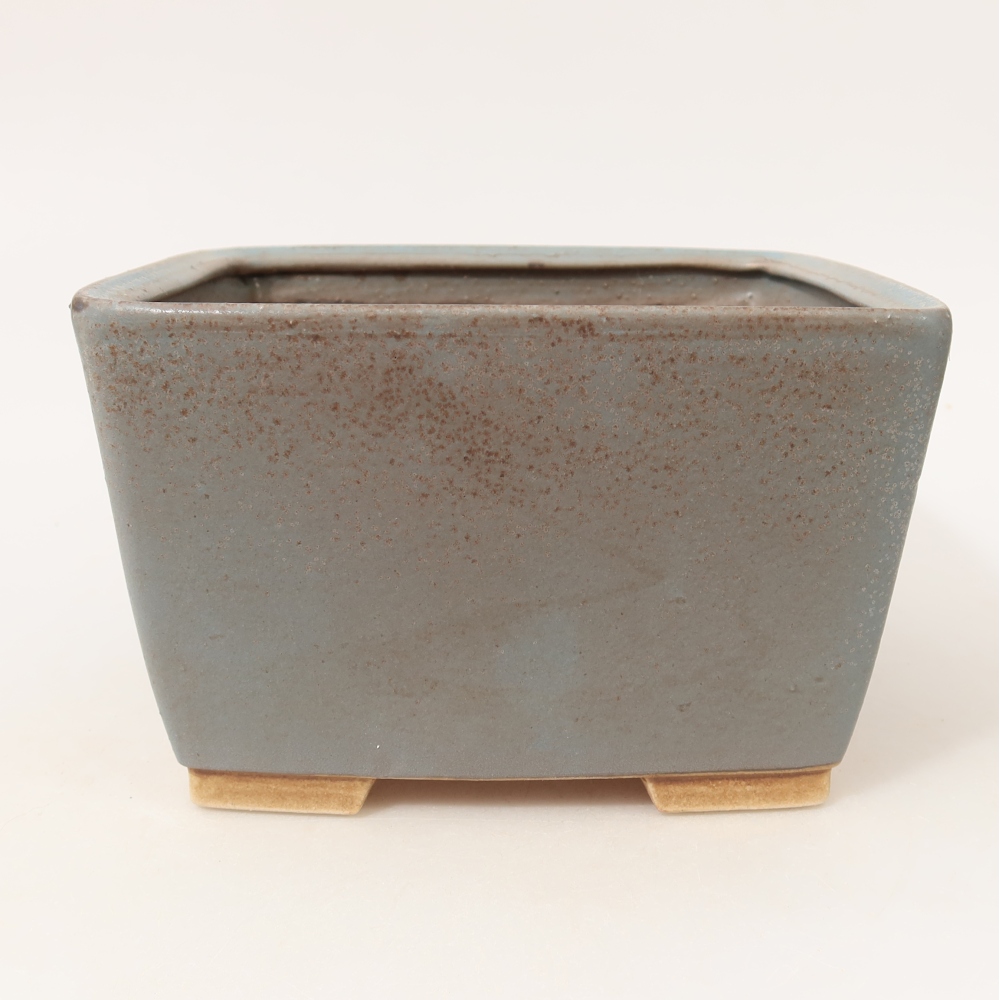 Keramická miska na bonsaje 16 x 16 x 10 cm, farba modrá