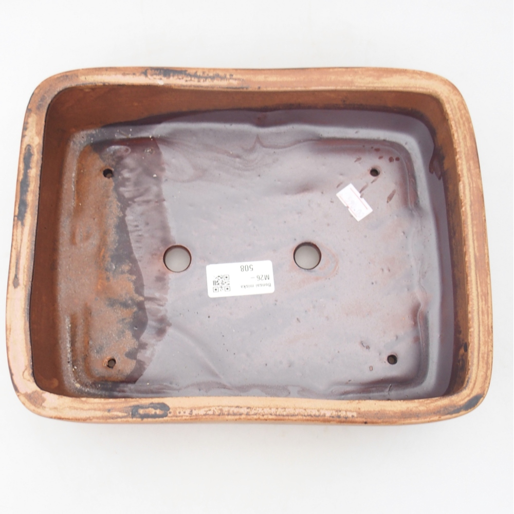 Keramická miska na bonsaje 26,5 x 20 x 6,5 cm, ružová