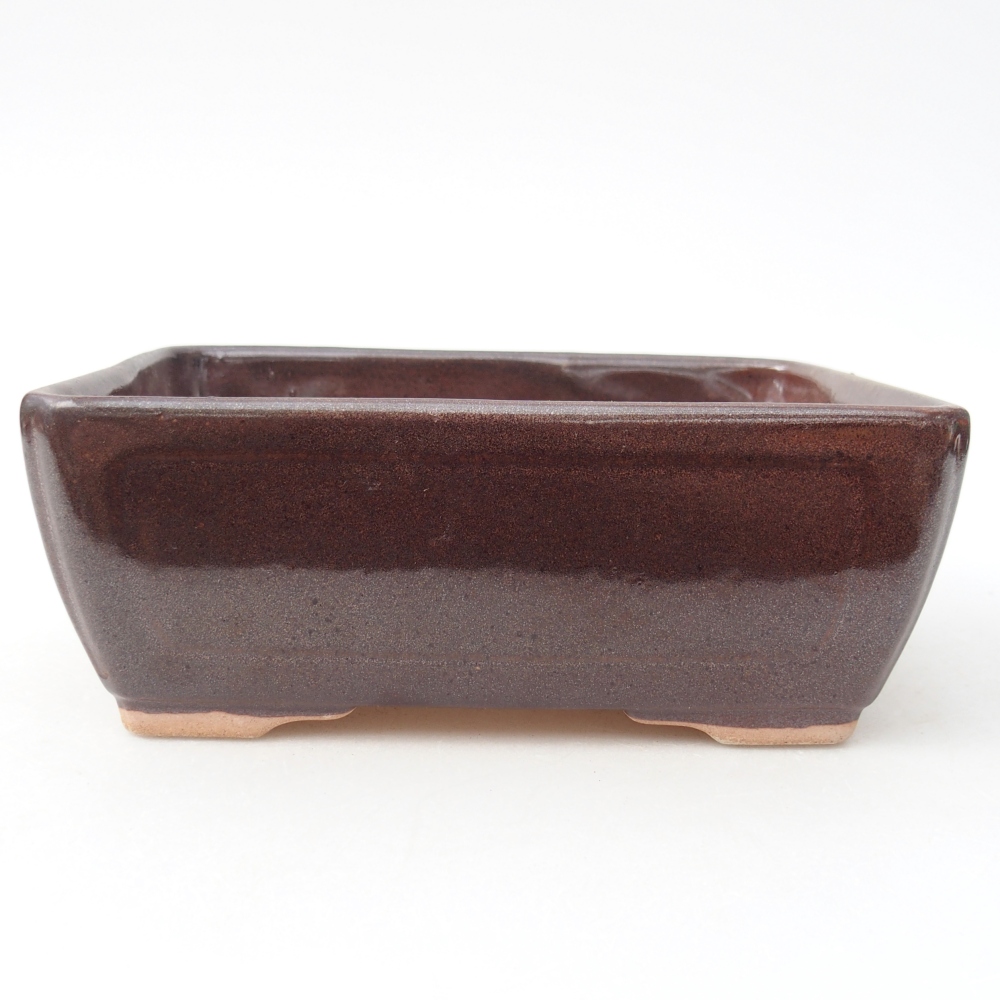 Keramická miska na bonsaje 15,5 x 11,5 x 6 cm, hnedá