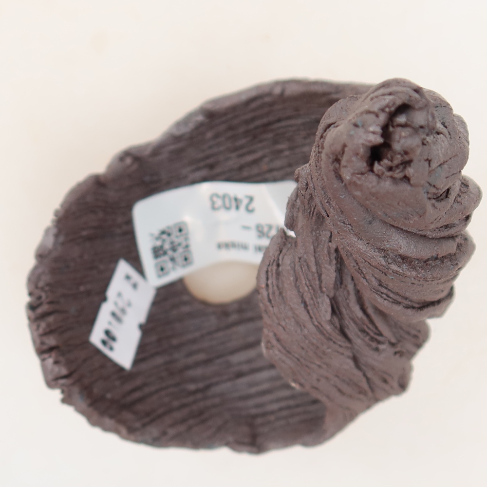 Keramická škrupina  7,5 x 7,5 x 13 cm, farba hnedá