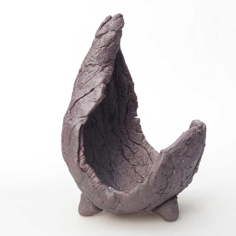 Keramická mušľa 8 x 8 x 12,5 cm , kovová farba