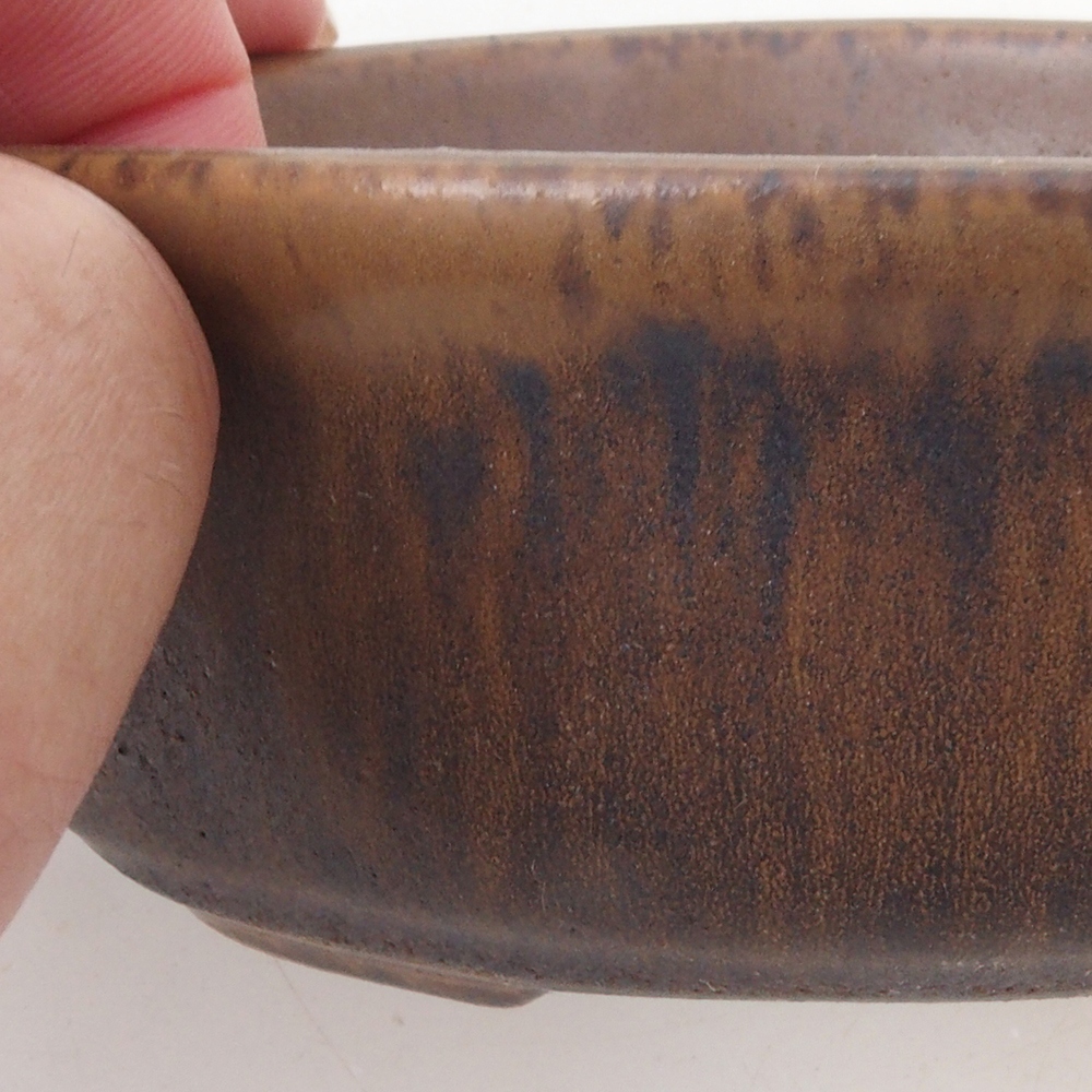 Bonsai miska H05 – 11 x 8 x 4 cm. - hnedá