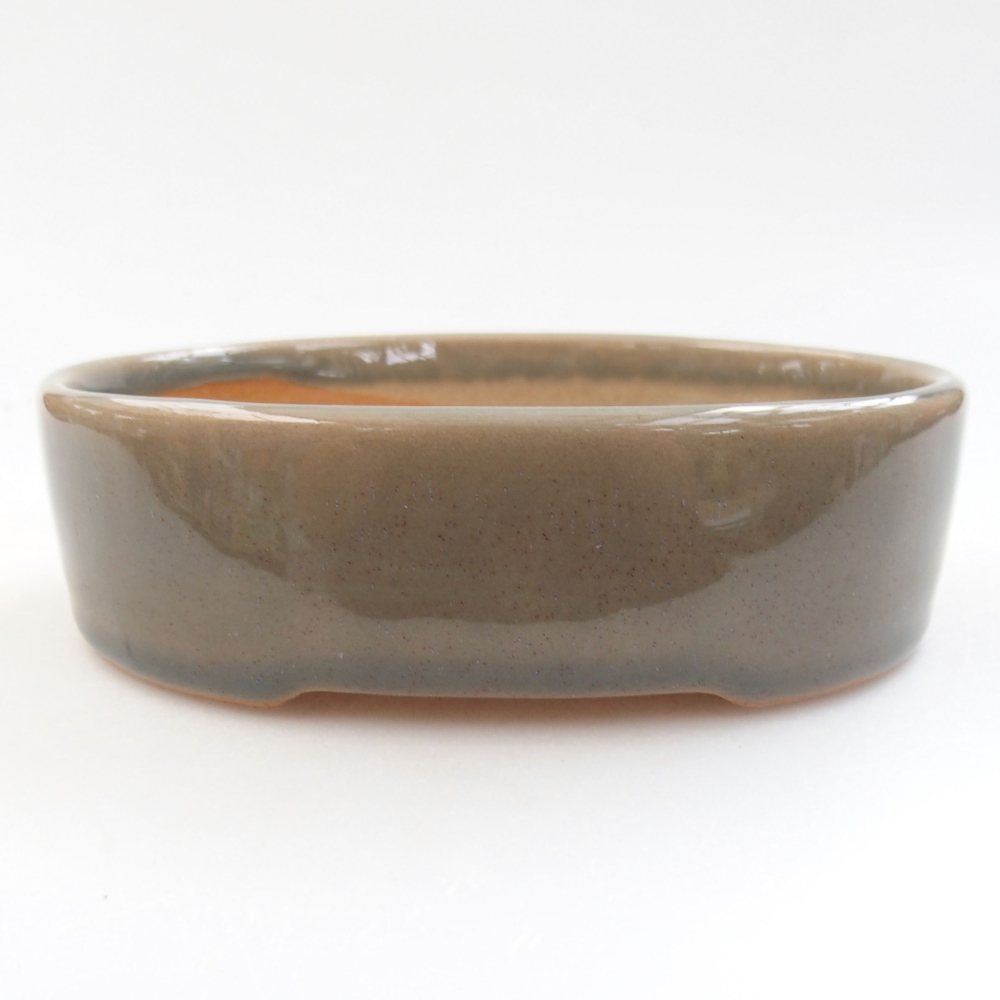 Keramická bonsai miska 13 x 10 x 4 cm, farba šedá