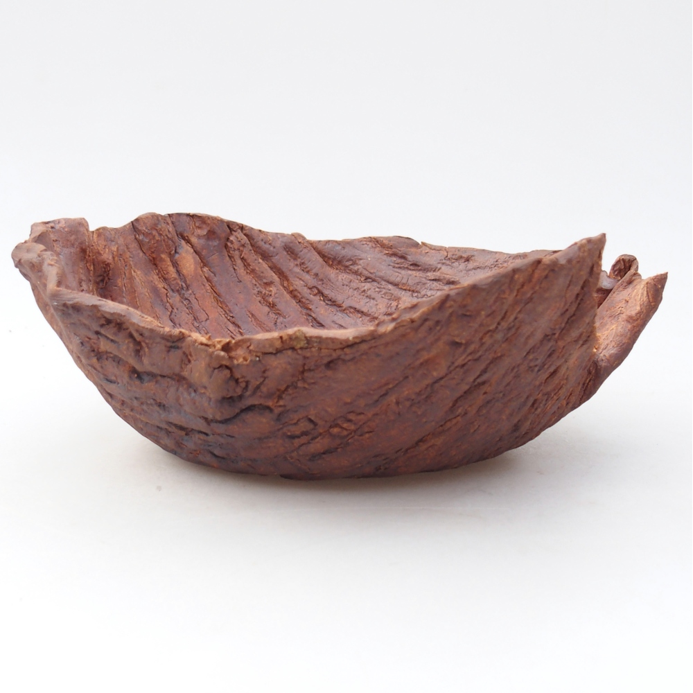 Keramická mušľa 20 x 20 x 8 cm , farba hnedá