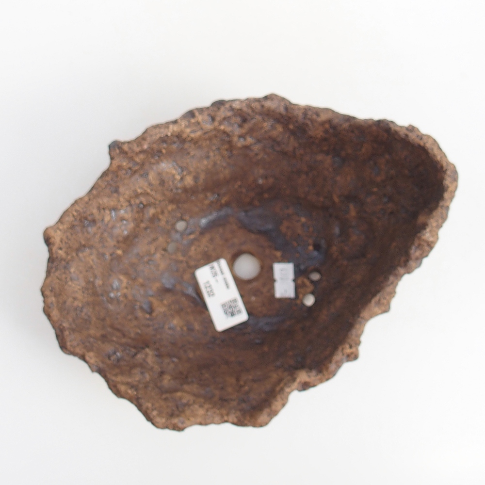 Keramická mušľa 19 x 15 x 14 cm , farba hnedá