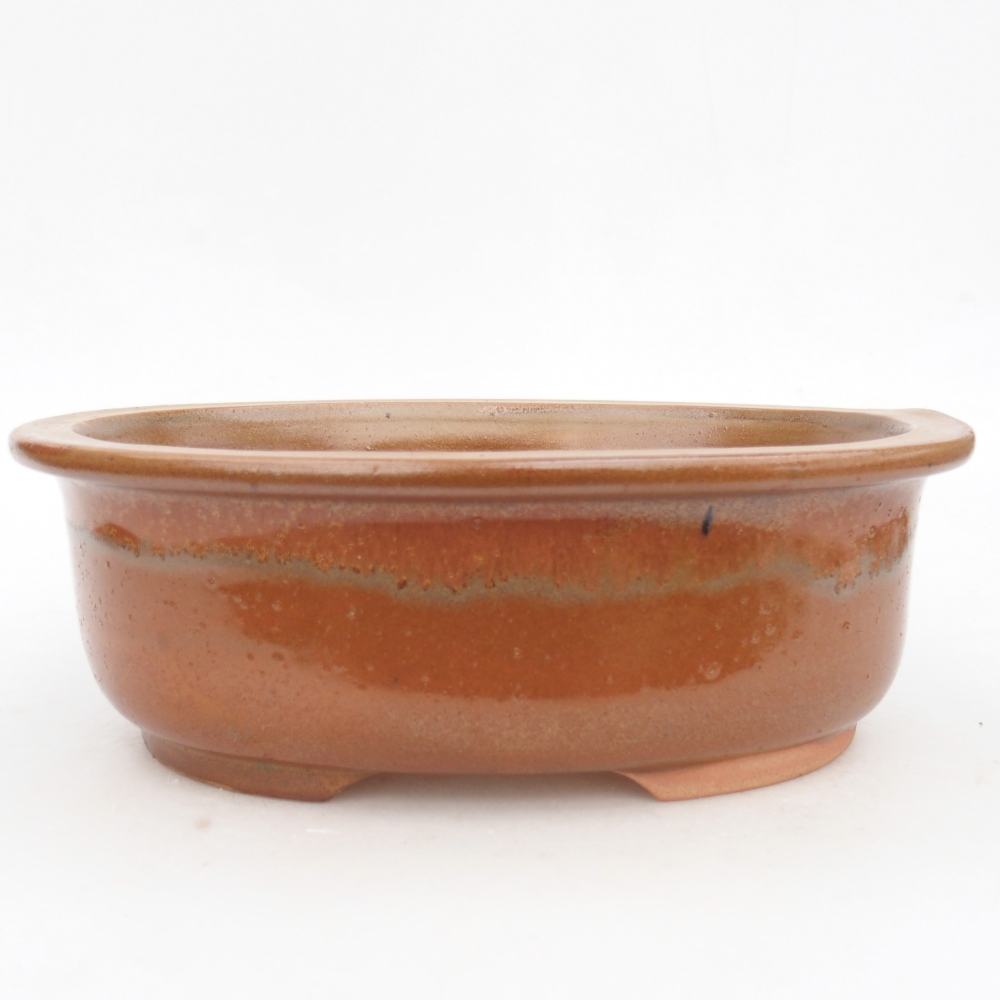 Keramická miska na bonsaje 23 x 19 x 7 cm, hnedá