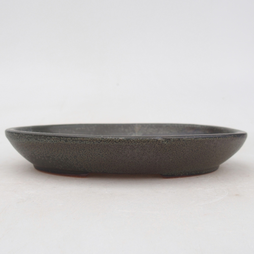 Keramická bonsai miska 15,5 x 11 x 2,5 cm, farba šedá