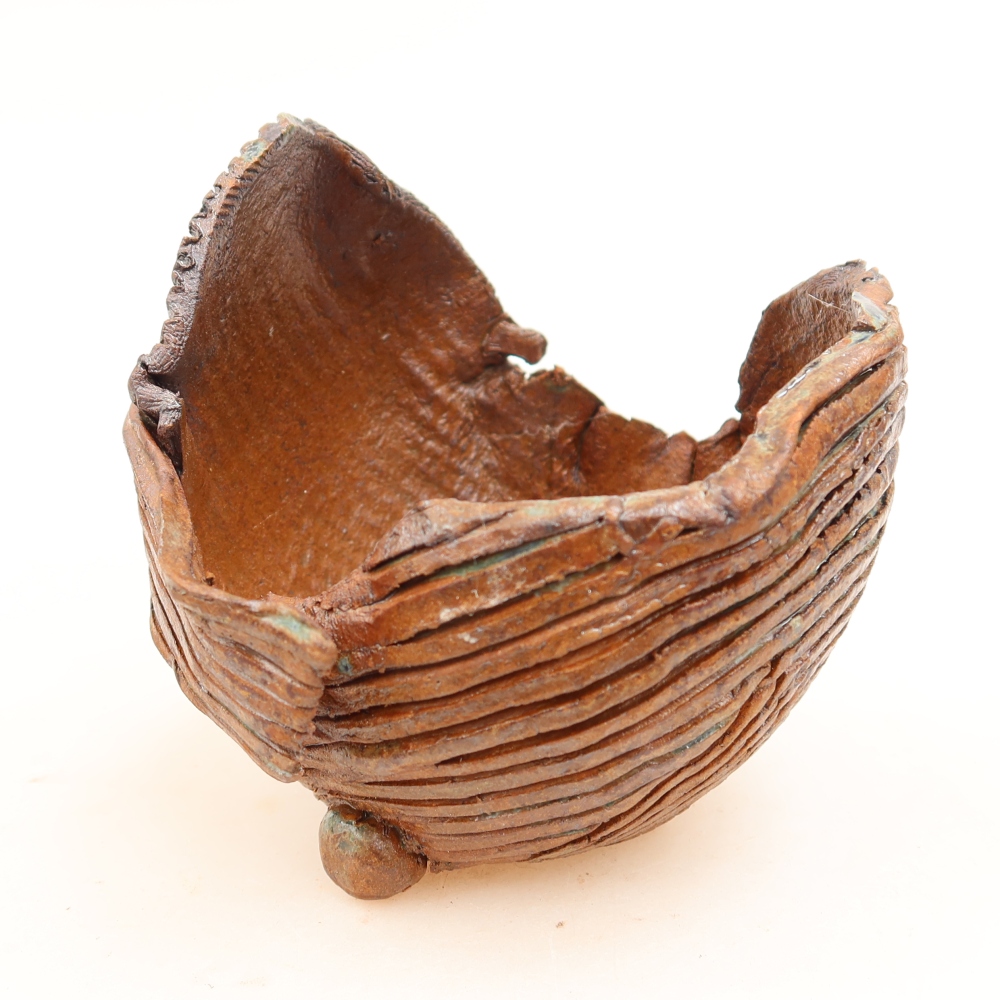 Keramická škrupina  11 x 9 x 10,5 cm, farba hnedá