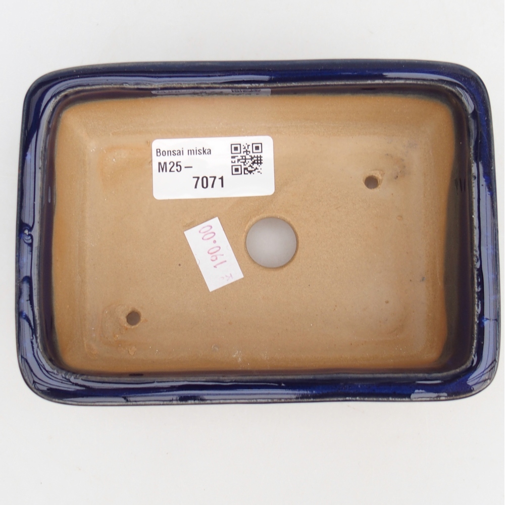 Keramická miska na bonsaje 13,5 x 10 x 4,5 cm, farba modrá