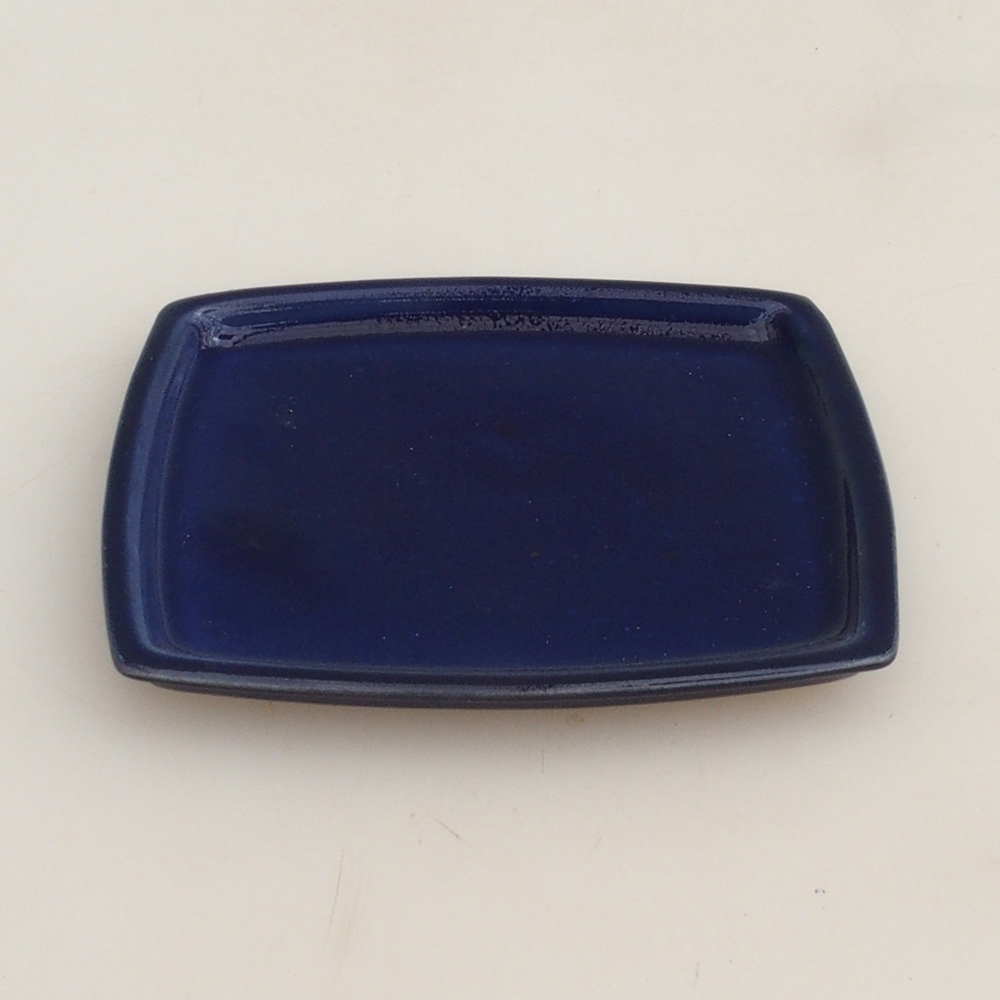Keramická podmiska H11 - 11,5 x 9,5 x 1 cm - modrá