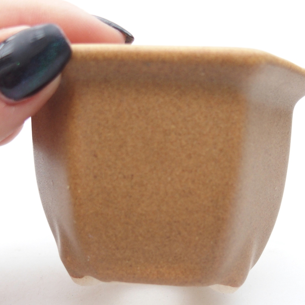 Mini bonsajová miska 7,5 x 6,5 x 5 cm, hnedá