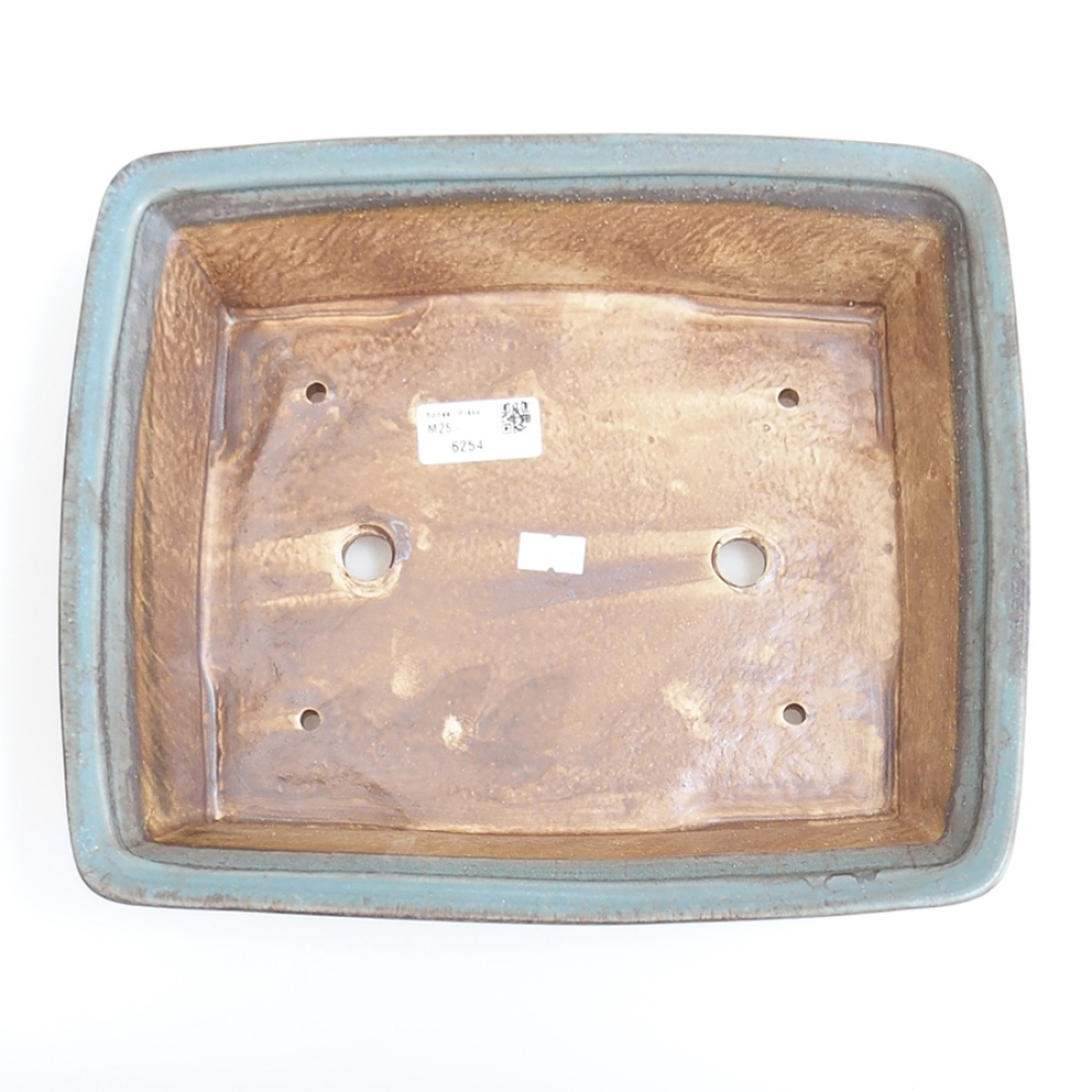Keramická miska na bonsaje 29,5 x 25 x 7,5 cm, farba modrá