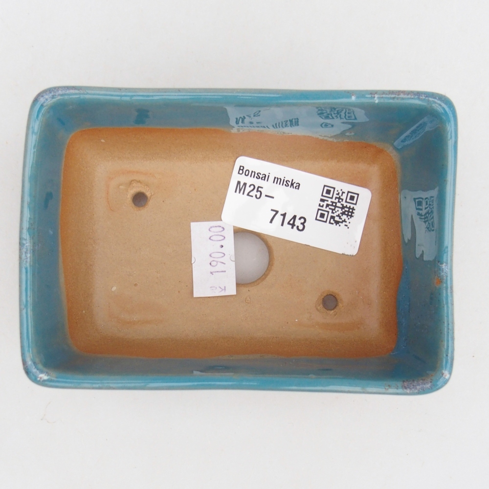 Keramická miska na bonsaje 10,5 x 7,5 x 4,5 cm, farba modrá